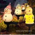 Solar Powered Snowman Ground Lamp